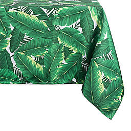 Design Imports Banana Leaf Tablecloth in Green