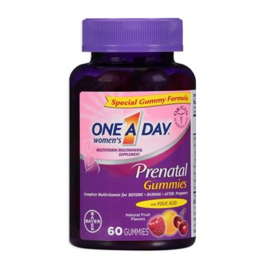One A Day&reg; 60-Count Prenatal Multivitamin Gummies. View a larger version of this product image.