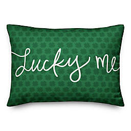Designs Direct Lucky Me Oblong Throw Pillow in Green