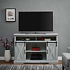 Alternate image 1 for Forest Gate Wheatland 52-Inch Farmhouse Sliding Door TV Stand in Stone Grey