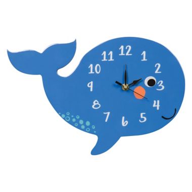 Trend Lab&reg; Whale Wall Clock in Blue. View a larger version of this product image.