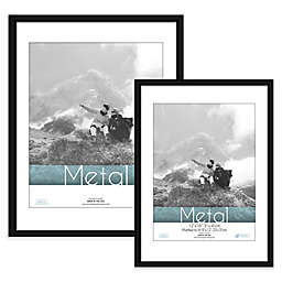 Aluminum Matted Picture Frame in Black