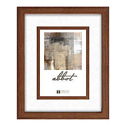 Abbot 5-Inch x 7-Inch Matted Picture Frame in Walnut
