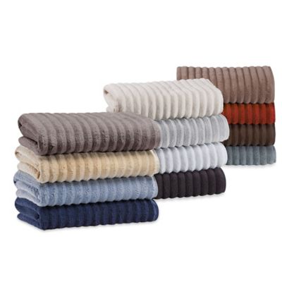 Turkish Ribbed Bath Towel Collection 