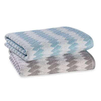 gray chevron bath towels