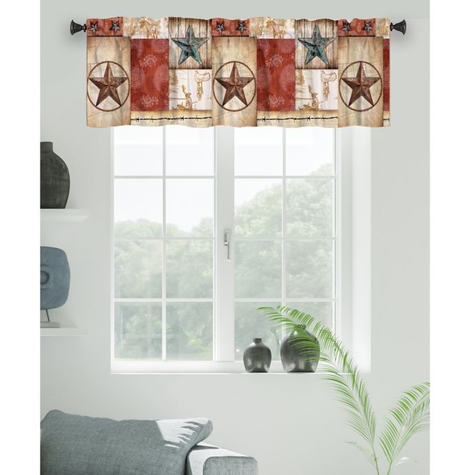 Laural Home Rodeo Patch Valance In Brown Multi Bed Bath Beyond