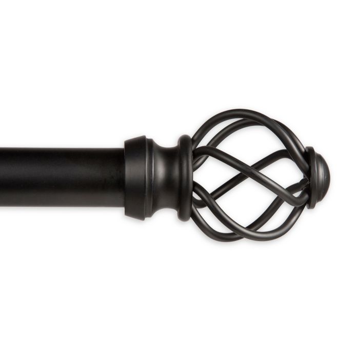 Tate Spiral 66 Inch 110 Inch Adjustable Tension Rod In Black