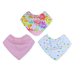 Neat Solutions® 3-Pack Girls Bandana Bibs with Teether in Pink Multi