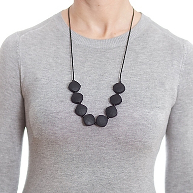 Anjie + Ash Antoinette Silicone Teething Necklace in Midnight. View a larger version of this product image.