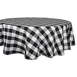 Design Imports Buffalo Check 70-Inch Round Tablecloth