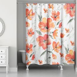 Orange Floral Shower Curtain Bed Bath Beyond
