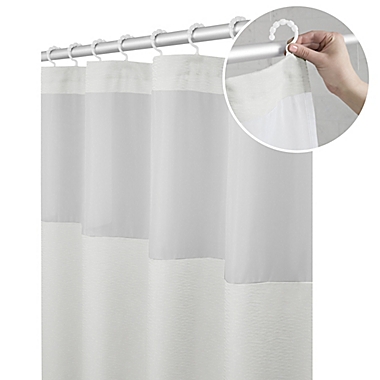 Zenna Home Smart Curtain Hendrix View Shower Curtain in White. View a larger version of this product image.