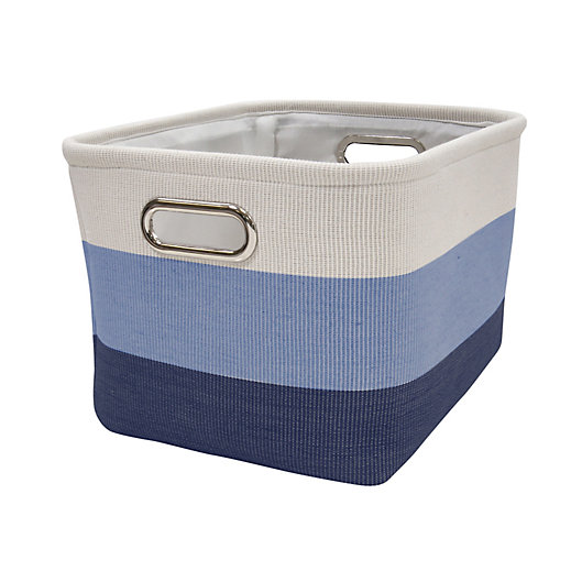 Alternate image 1 for Lambs & Ivy® Ombre Storage Basket in Blue/Cream