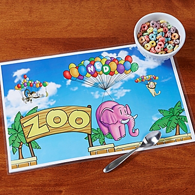 Floating Zoo Laminated Placemat. View a larger version of this product image.