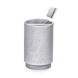 DKNY Wood Toothbrush Holder in Grey
