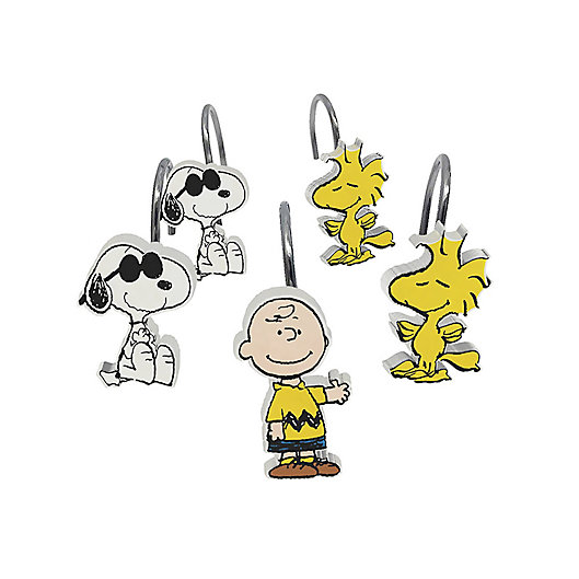 Peanuts 12 Count Shower Curtain Hooks, Snoopy Shower Curtain Target