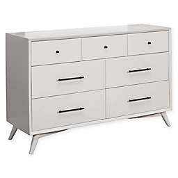 Alpine Furniture Flynn 7-Drawer Dresser in White