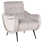 Alternate image 0 for LumiSource&reg; Velvet Upholstered Rafael Chair in Silver