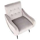 Alternate image 5 for LumiSource&reg; Velvet Upholstered Rafael Chair in Silver