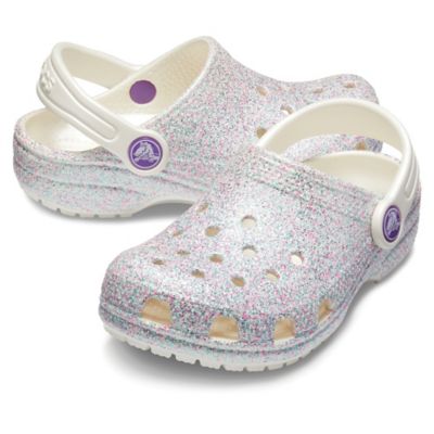 pink glitter crocs