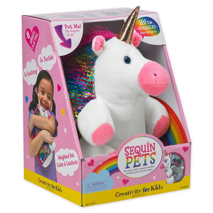 magic sequin plush unicorn