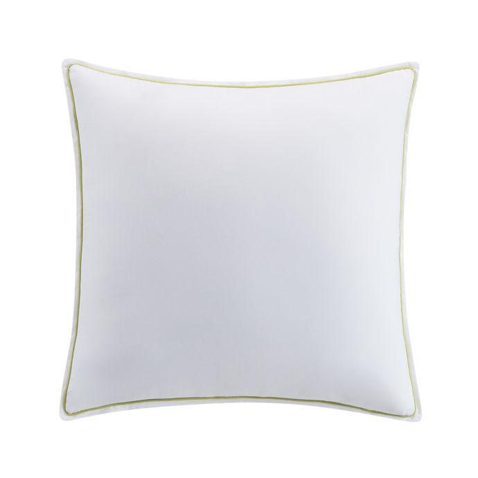 Kim Parker Padma Garden European Pillow Sham In White Green Bed