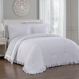 White Ruffle Comforter Bed Bath Beyond