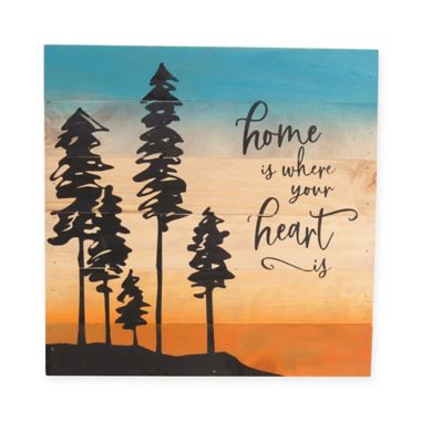 Sweet Bird & Co&trade; "Home" 12-Inch x 12-Inch Reclaimed Wood Wall Art. View a larger version of this product image.