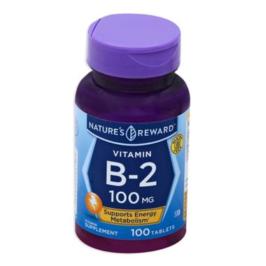 Nature's Reward 100-Count Vitamin B-2 Tablets. View a larger version of this product image.