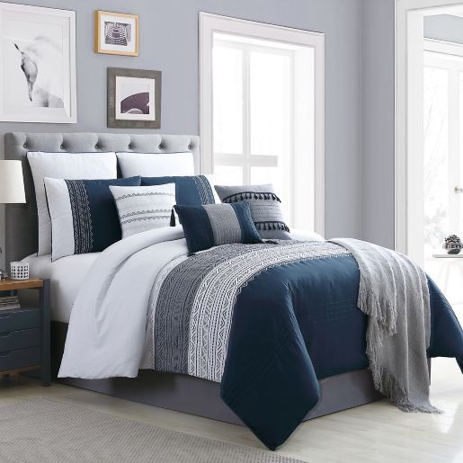 navy bedding sets full