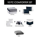 Alternate image 8 for Hilden 10-Piece King Comforter Set in Navy/Grey