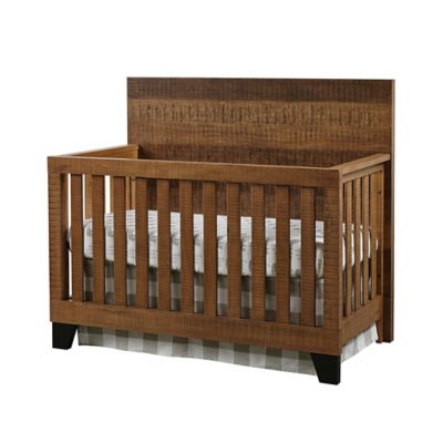 rustic crib with changing table