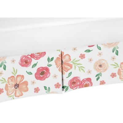 sweet jojo designs watercolor floral crib blanket