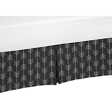 Sweet Jojo Designs Rustic Patch Arrow Crib Skirt in Black/White. View a larger version of this product image.