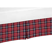 Sweet Jojo Designs Rustic Patch Plaid Flannel Crib Skirt in Red/Black