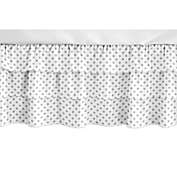 Sweet Jojo Designs&reg; Polka Dot Crib Skirt in Grey/White