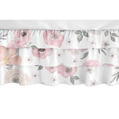 sweet jojo designs watercolor floral crib blanket