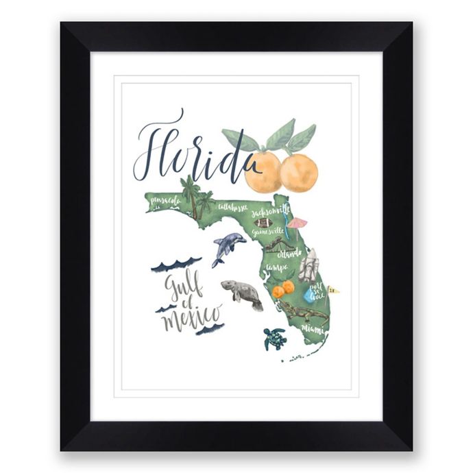 Florida Paper Framed Wall Art Bed Bath & Beyond