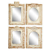 Uma Wood Framed 18-Inch x 25-Inch Rectangular Wall Mirrors (Set of 4)