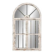 Uma Arch Window 25-Inch x 42-Inch Wall Mirror in White