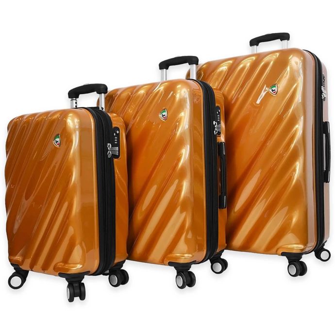 Mia Toro ITALY Onda Fusion 8Wheel Spinner Luggage Bed Bath and
