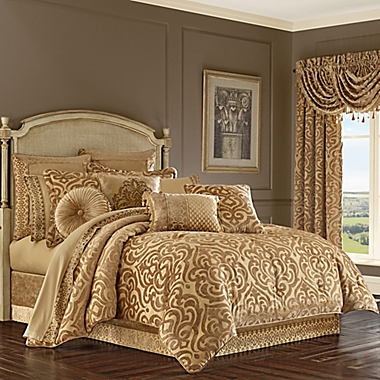 J. Queen New York&trade; Sicily King Comforter Set in Gold. View a larger version of this product image.