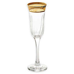 Lorren Home Trends Lorenzo Melania Champagne Flutes in Amber (Set of 6)