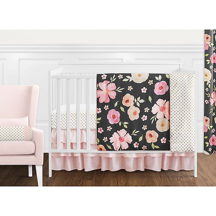 Alternate image 1 for Sweet Jojo Designs® Watercolor Floral Crib Bedding Collection