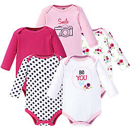 Hudson Baby® Size 0-3M 5-Pack Be You Long-Sleeve Bodysuits in Pink