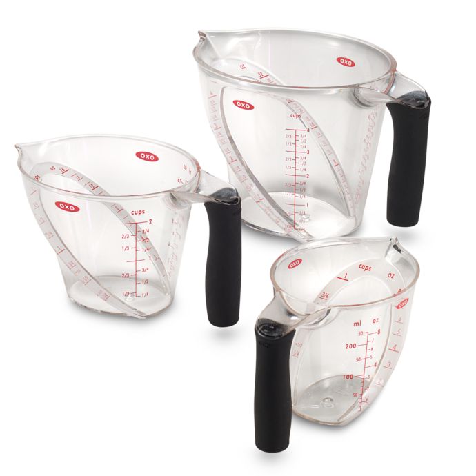 OXO Good Grips® Angled Measuring Cups (Set of 3) | Bed Bath and Beyond ...