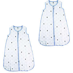 Hudson Baby® 2-Pack Anchors Muslin Sleeping Bags in Blue