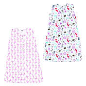 Hudson Baby&reg; 2-Pack Fox &amp; Flamingo Wearable Blankets in Pink