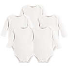 Alternate image 0 for Touched by Nature&reg; Size 6-9M 5-Pack Organic Cotton Long Sleeve Bodysuits in White