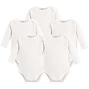Touched by Nature&reg; Size 6-9M 5-Pack Organic Cotton Long Sleeve Bodysuits in White